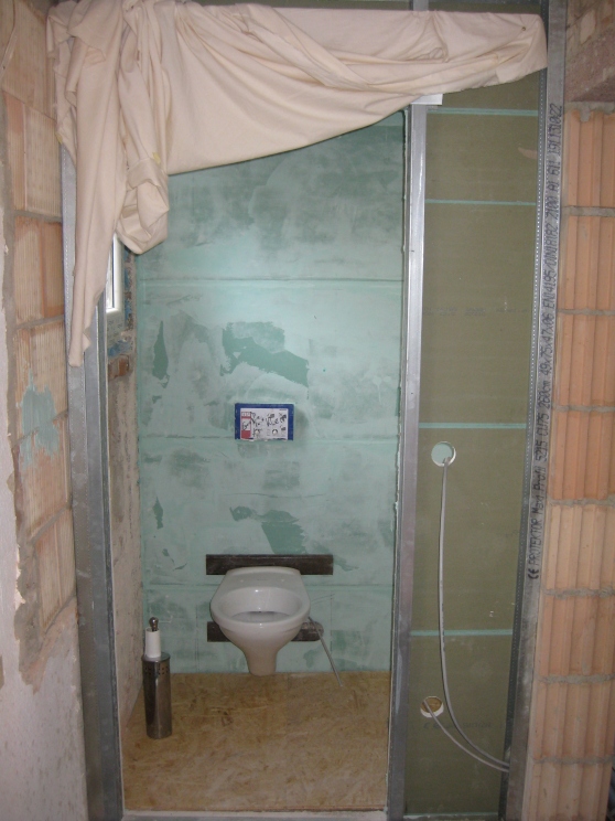 Neu geschaffener Raum für die Toilette